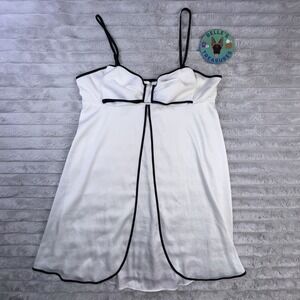 Kate Spade Small Black White Babydoll Big‎ Bow Nightie Bridal Coquette 50's